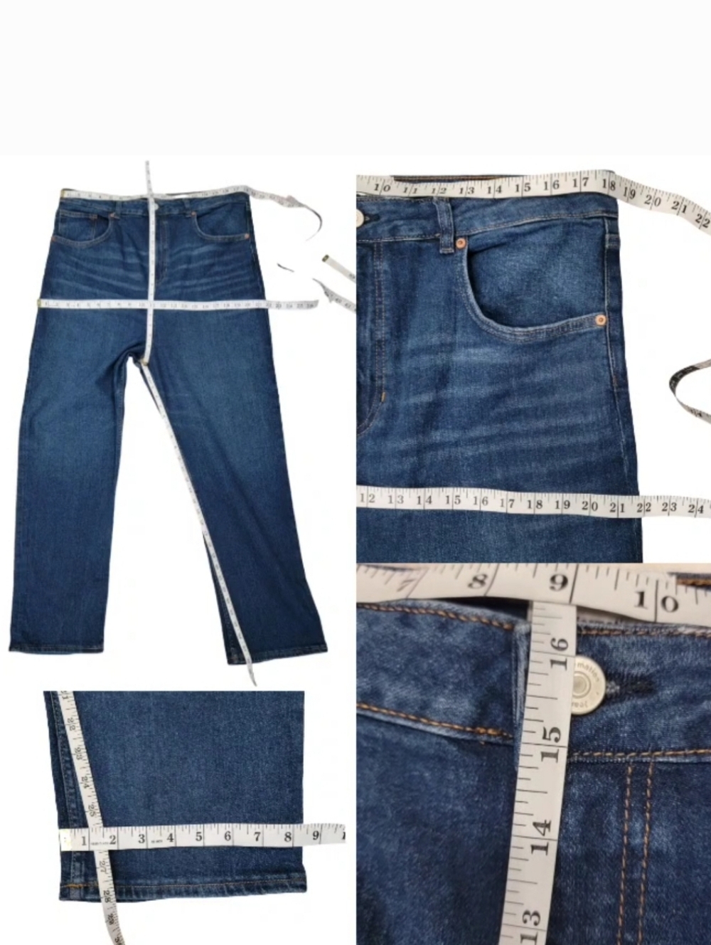 Reformation Ezra Super Stretch High Rise Straight Jeans Retro Women’s Size 34 - Picture 16 of 17